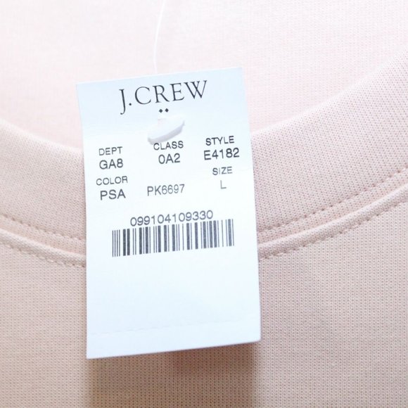 NWT J Crew Sequin Trim Sweatshirt Top Blush Pink E4182 Women's Size Large H12697 - Picture 7 of 12